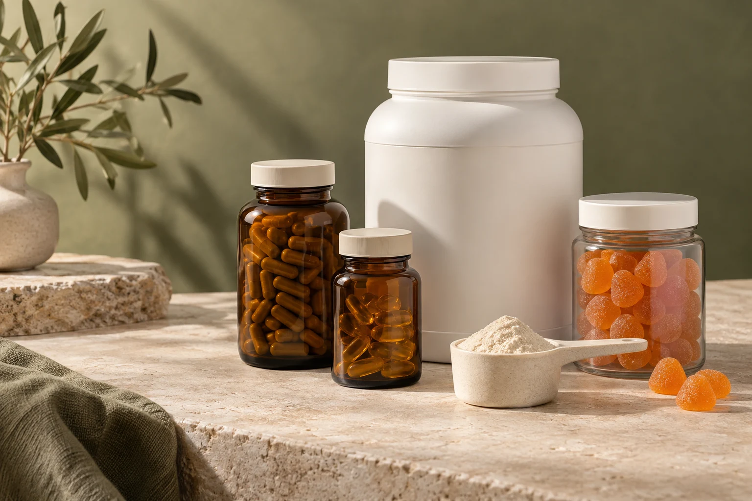 Bottles and containers for dietary supplements